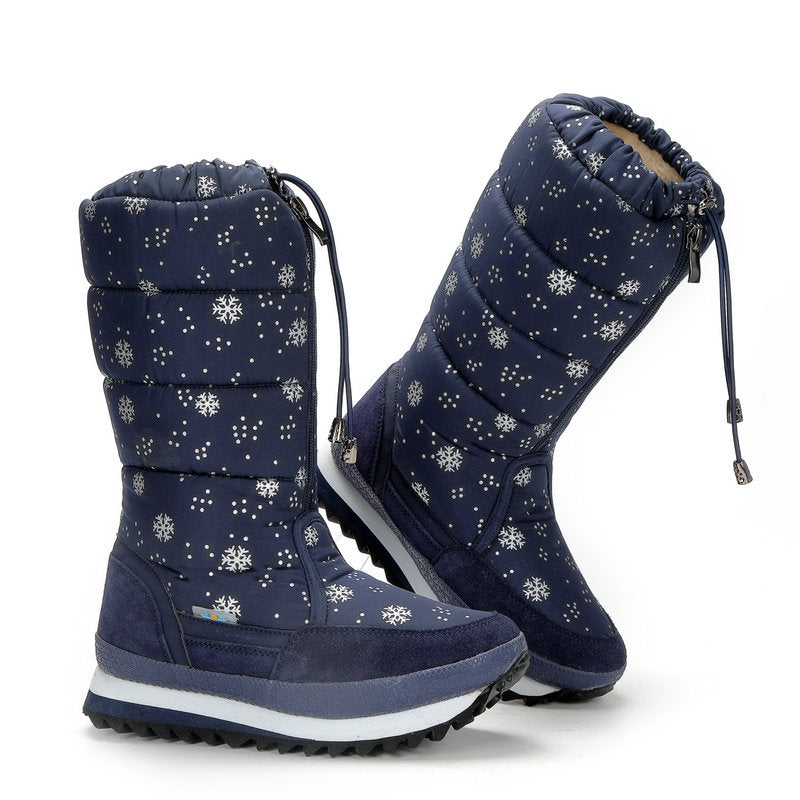 Warm Thick-Fur-Heel Boots For Women
