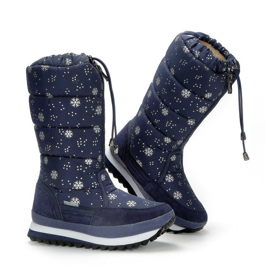 Warm Thick-Fur-Heel Boots For Women