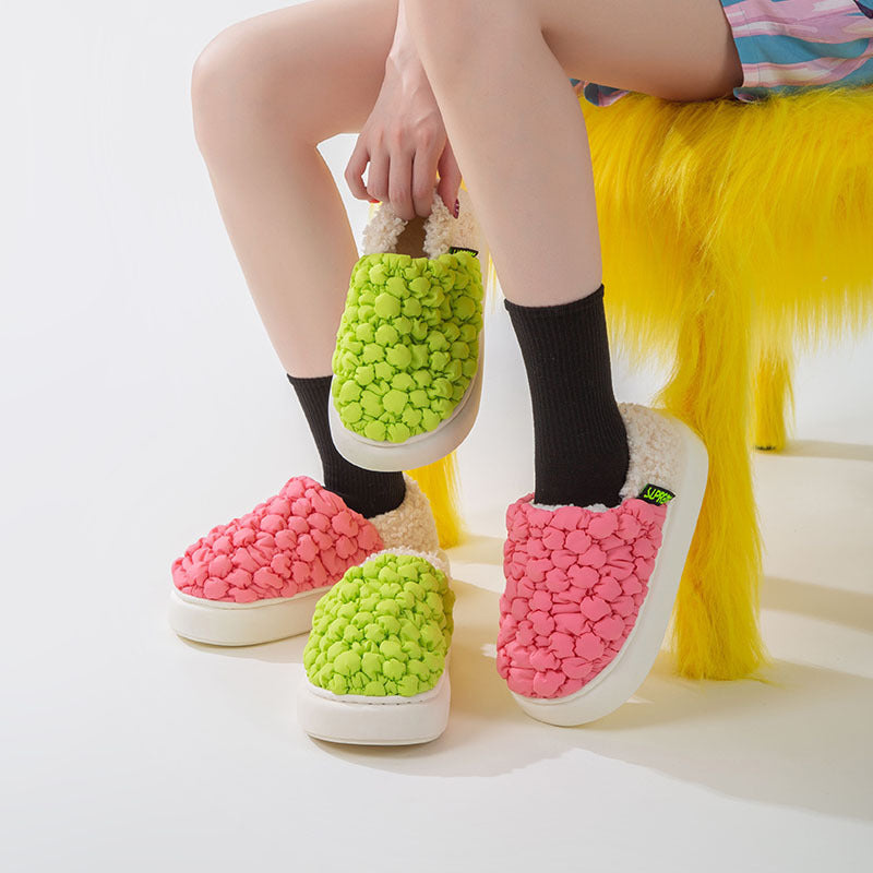 Bubbles Down Cotton Slippers For Women