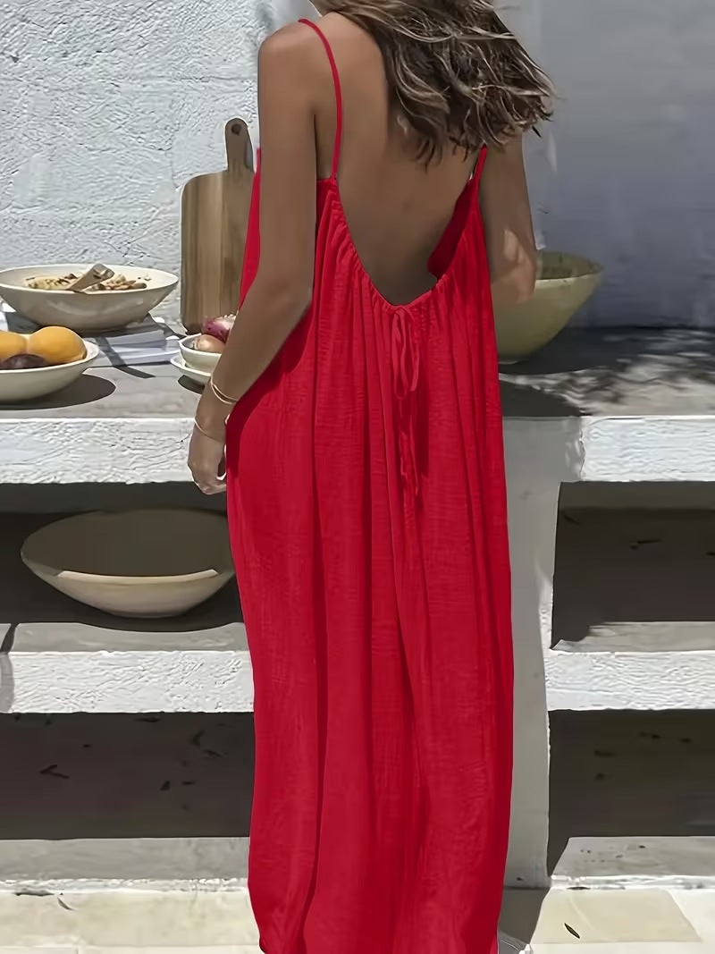Open-back Loose Household Clothes Dress Woman