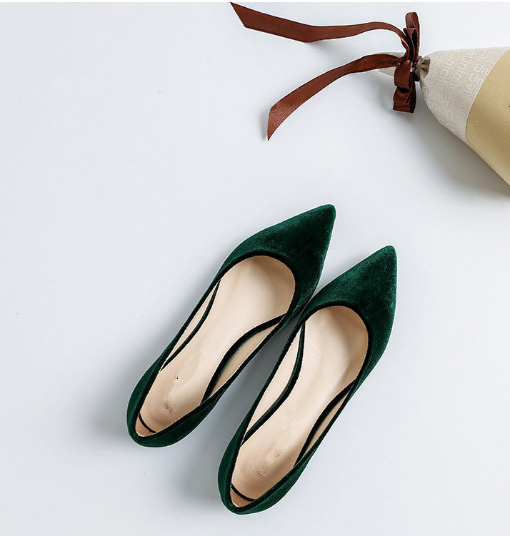 Pointed-Toe Shallow Mouth Shoes For Women