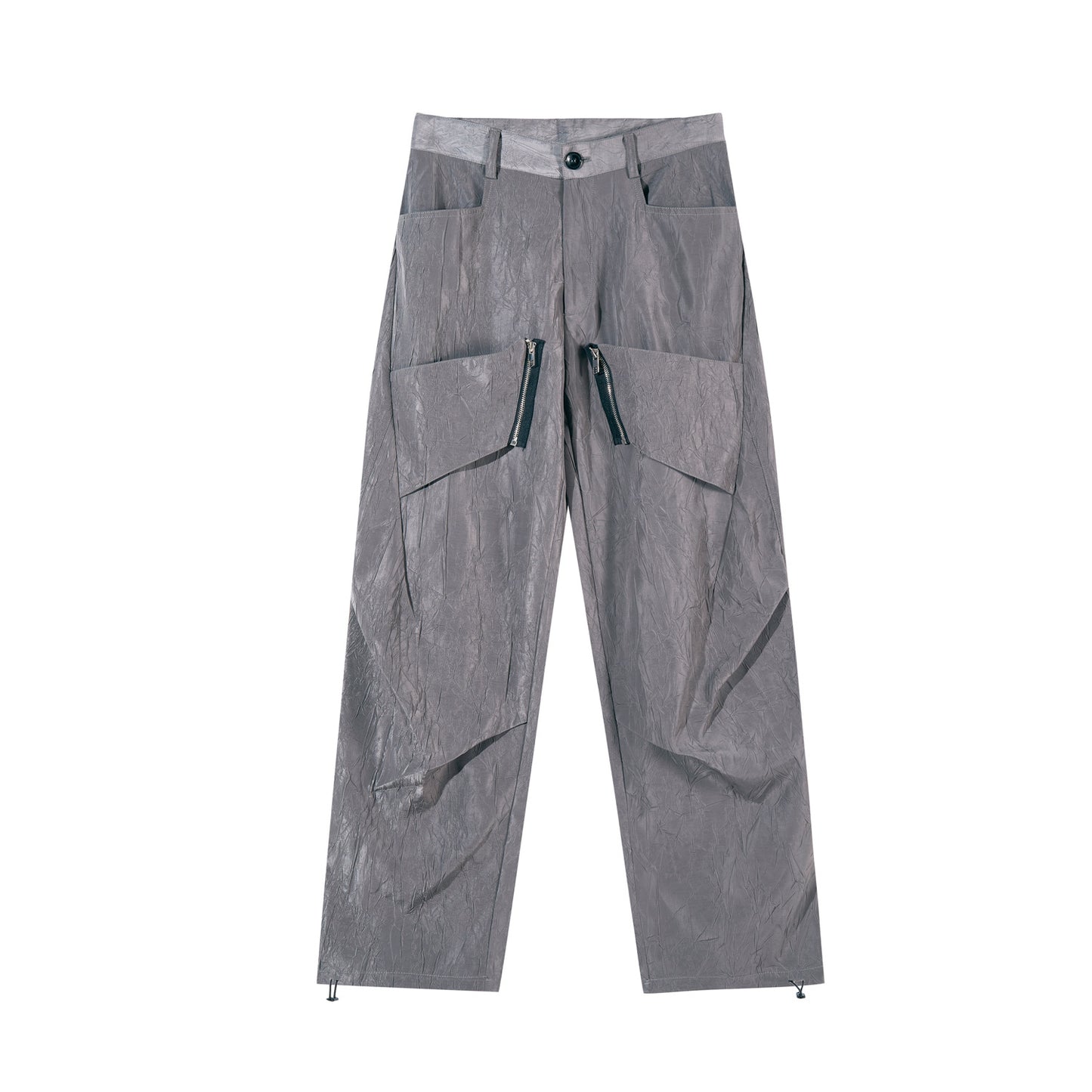 Street Pleated Texture Stitching Trousers