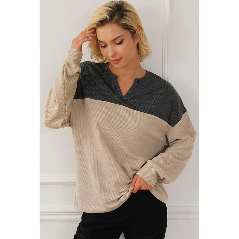 Long-Sleeve V-Neck Pullover