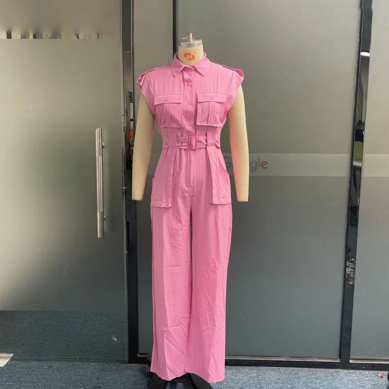 Women's All-Pink Jumpsuit