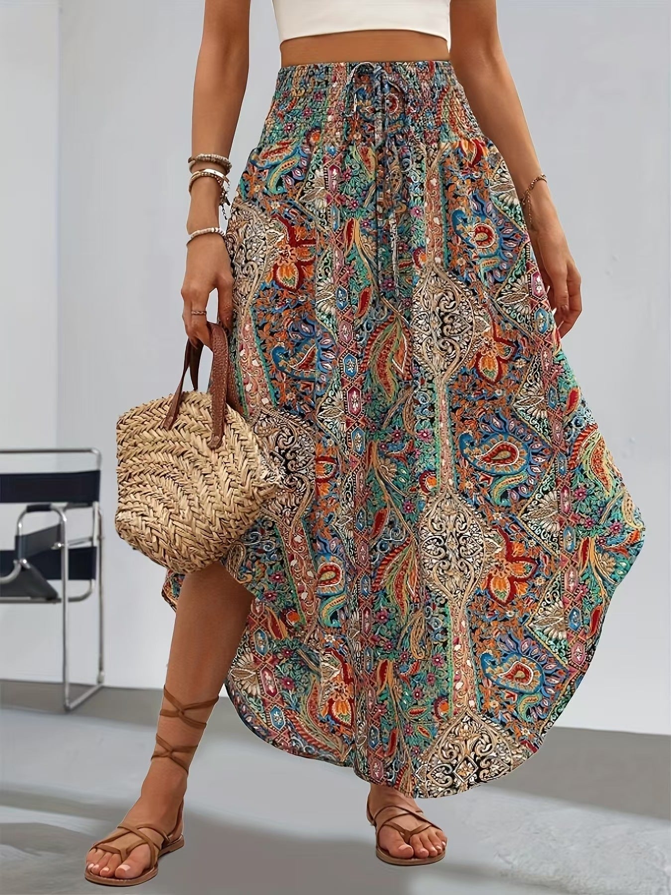 Personality Printed A-Line Skirt