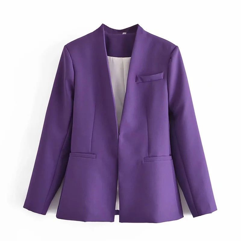 Ladies' New Solid-Colour Suit Jacket