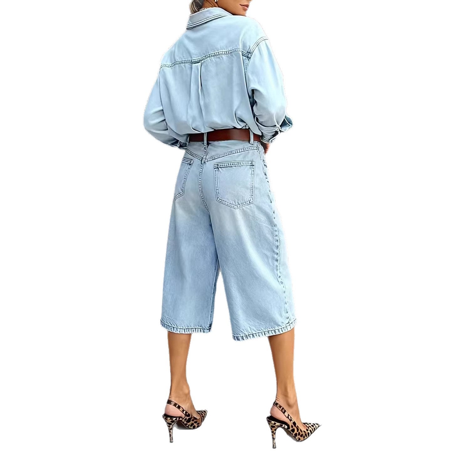Slimming Bermuda Straight-leg Mid-length Pants