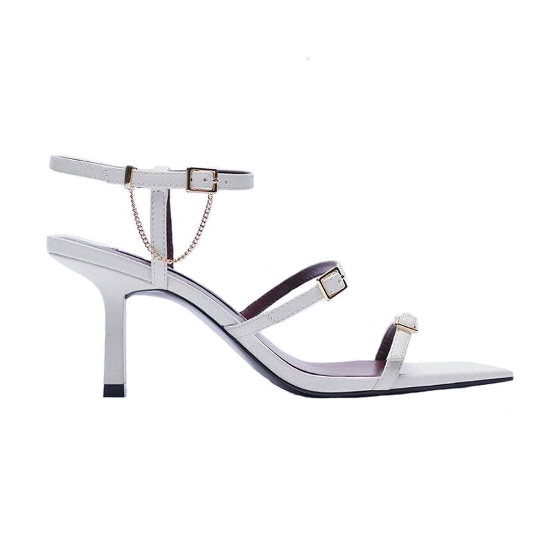 Chic Square-Head Buckle Stiletto Shoes