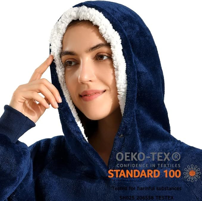 Cosy Blanket Hoodie Sweatshirt With Giant Pocket - US Only