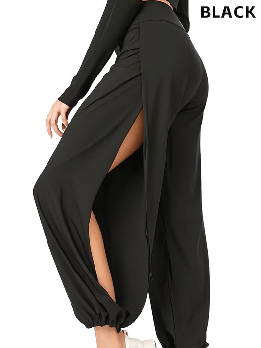 High-Slit Boho Yoga Pants - US Only