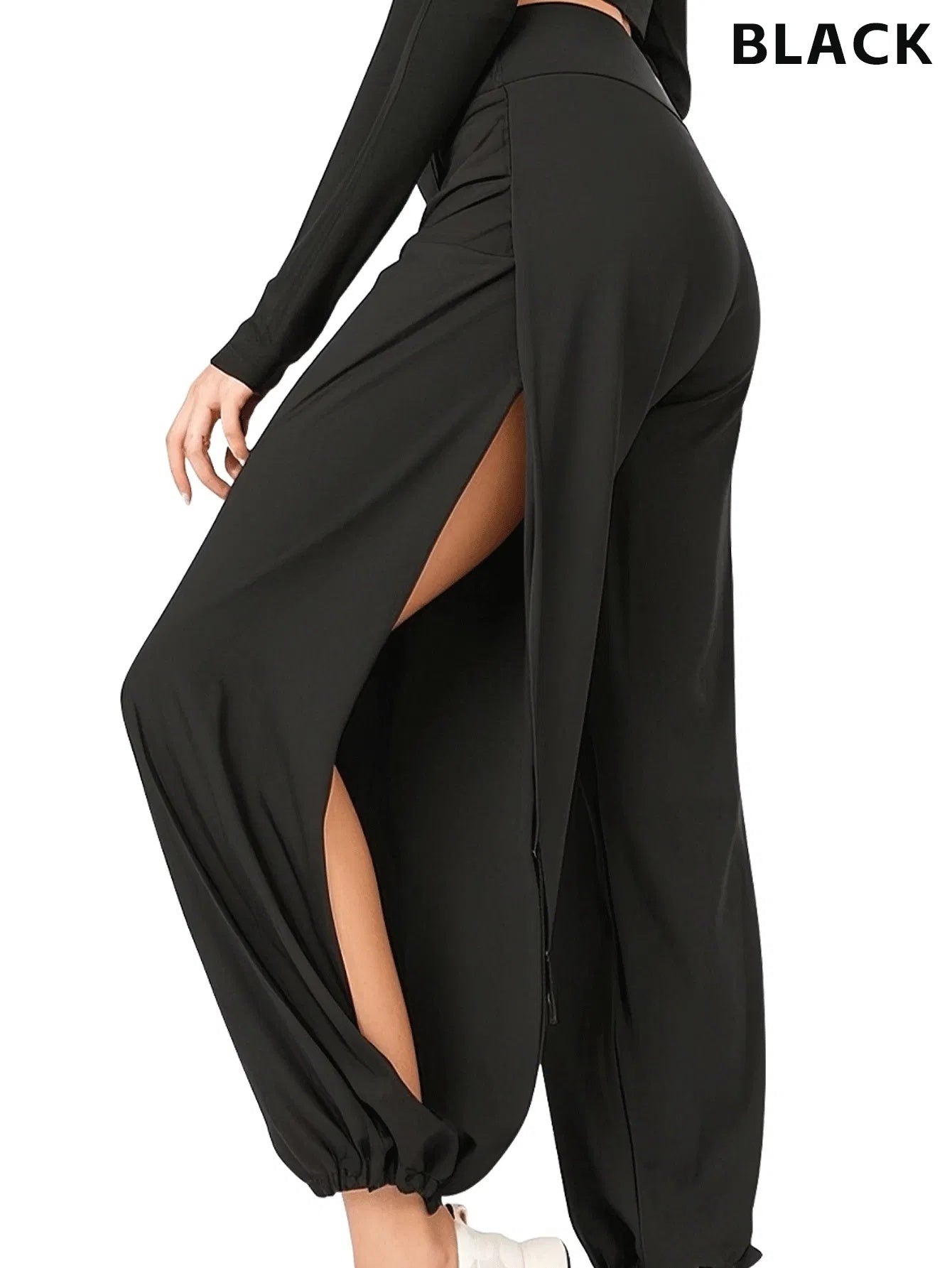 High-Slit Boho Yoga Pants - US Only