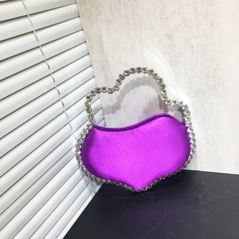 New Rhinestone Irregular Handbag For Women