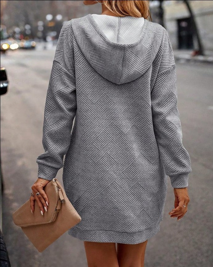 Pockets Hoodie Sweater Mini Dress