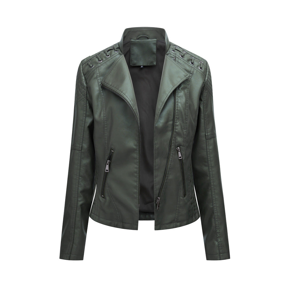 Slim Thin Leather Jacket