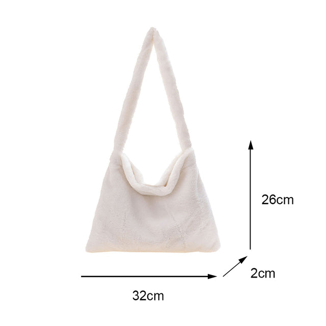 Portable Plush Handbag For Women