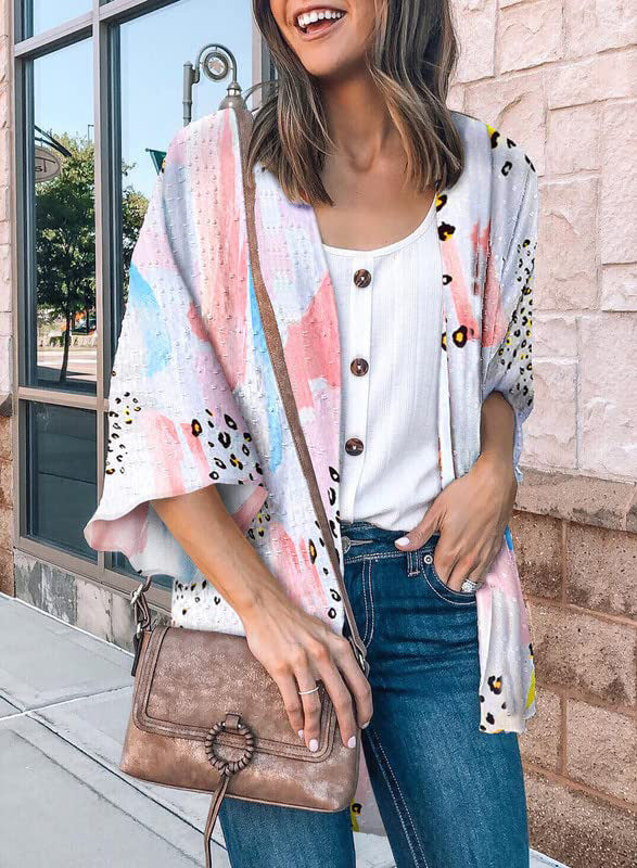 Flower Print Shirt Jacket For Women