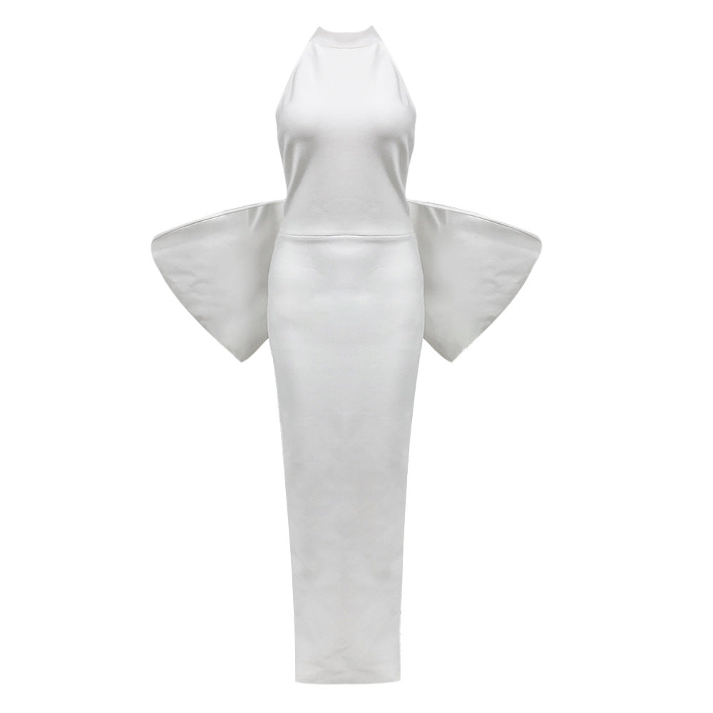 Big-Bow Slim-Fit Bandage Dress