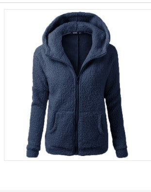 Women's Short Sweatshirt Fleece Jacket