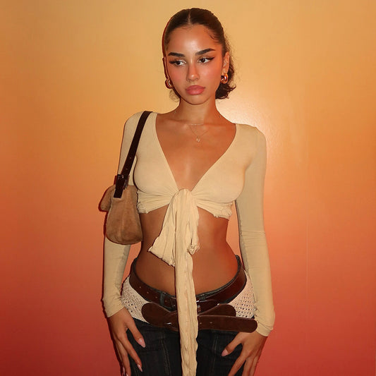 Pure Desire V-Neck Short Blouse