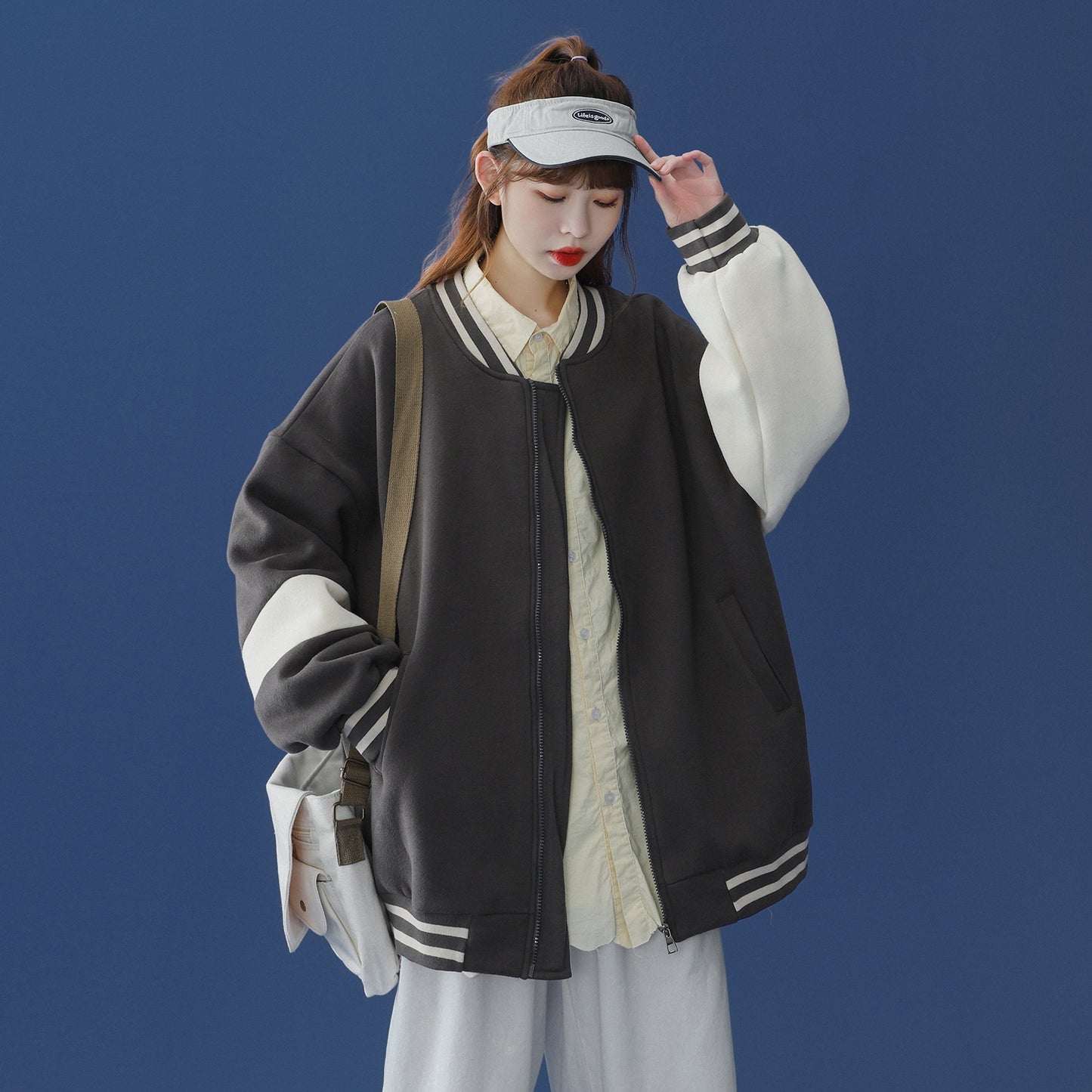 Women's Original Niche Baseball Design-Sense Sweater Jacket