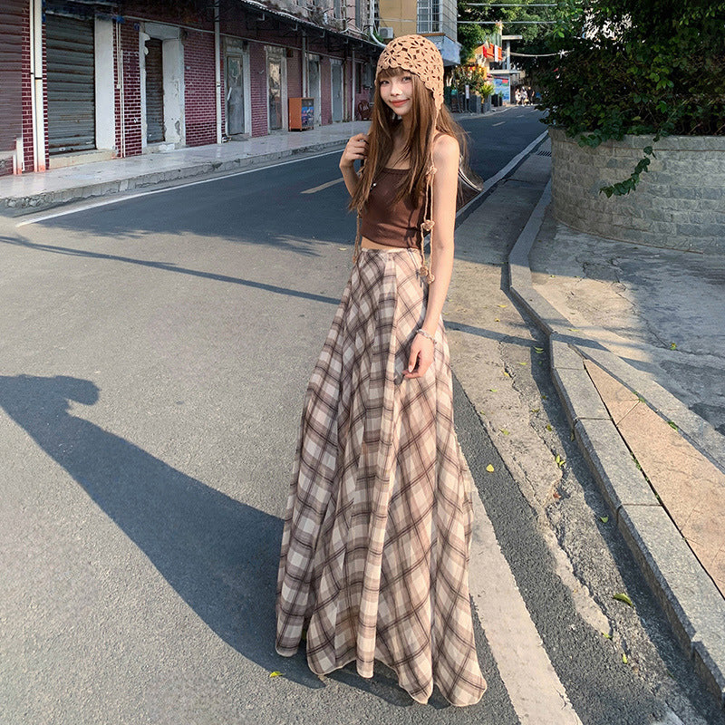 Trendy Casual Retro Brown Skirt