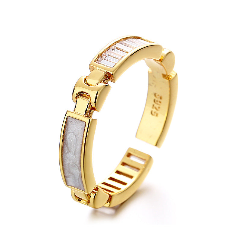 Champagne Gold Bone Light Luxury Jewellery Ring For Women