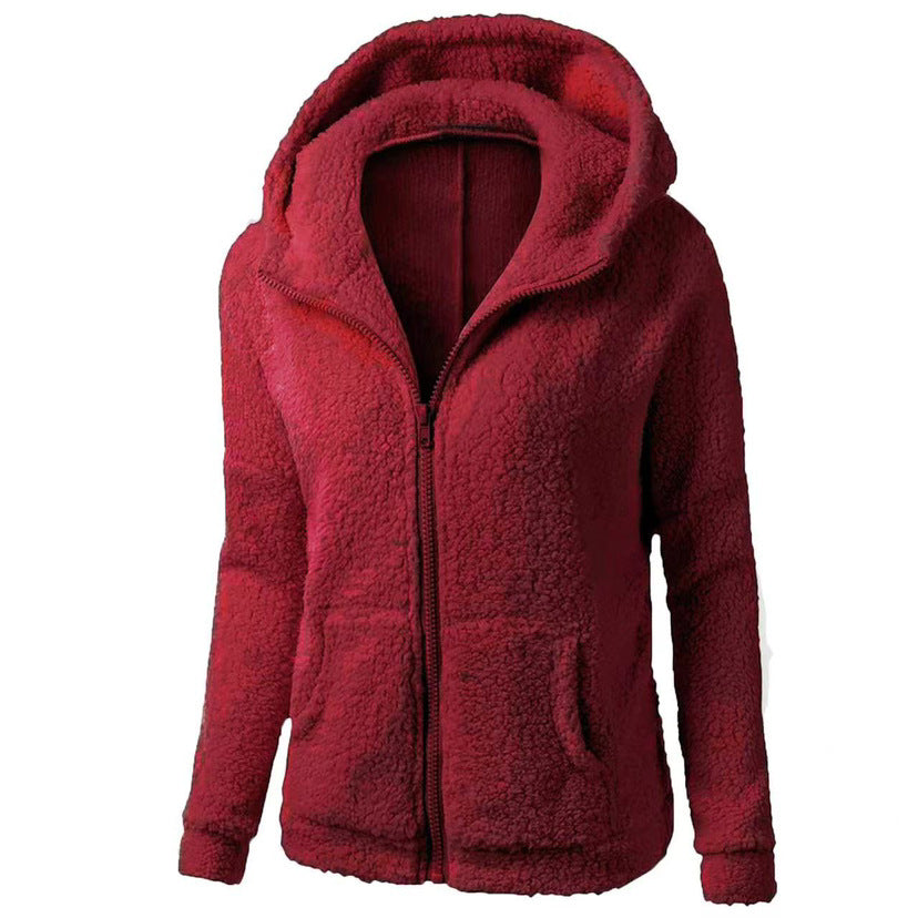 Women's Short Sweatshirt Fleece Jacket