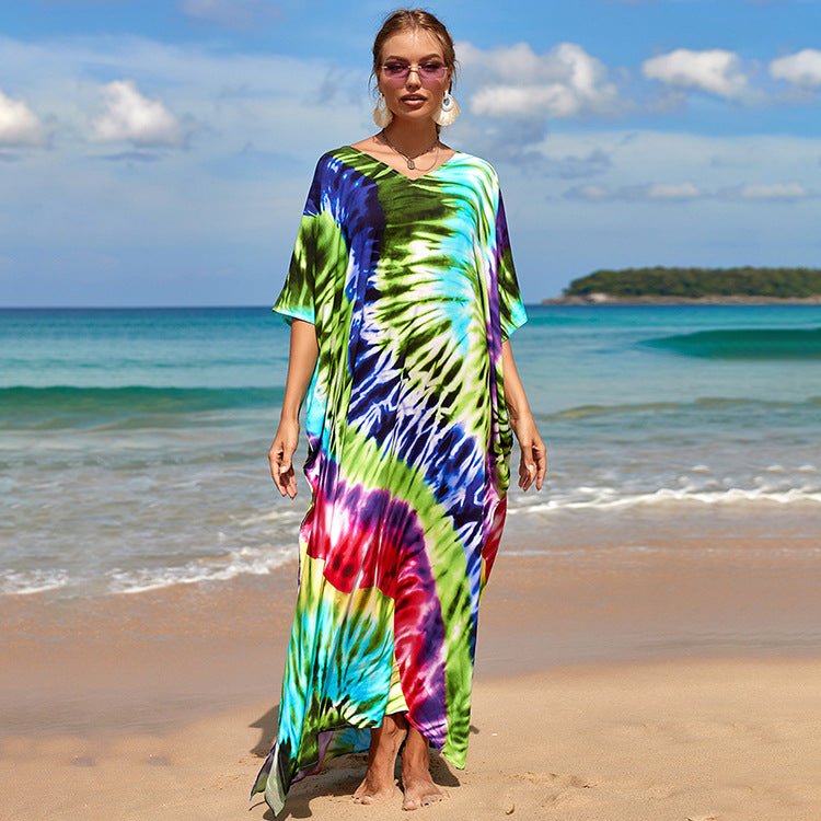 Rayon Positioning Printing Beach Blouse