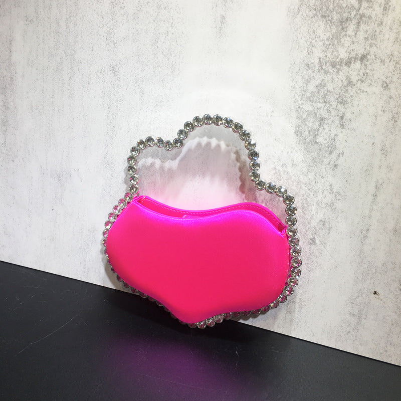 New Rhinestone Irregular Handbag For Women