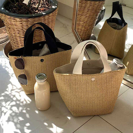 Rattan Casual Handbags For Women