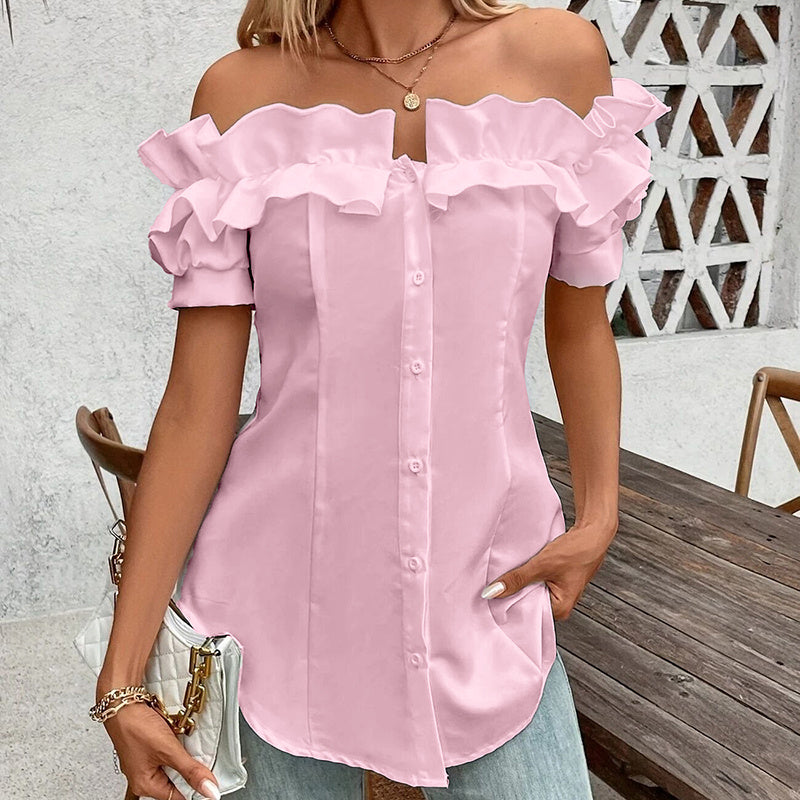 Off-Shoulder Ruffled Blouse