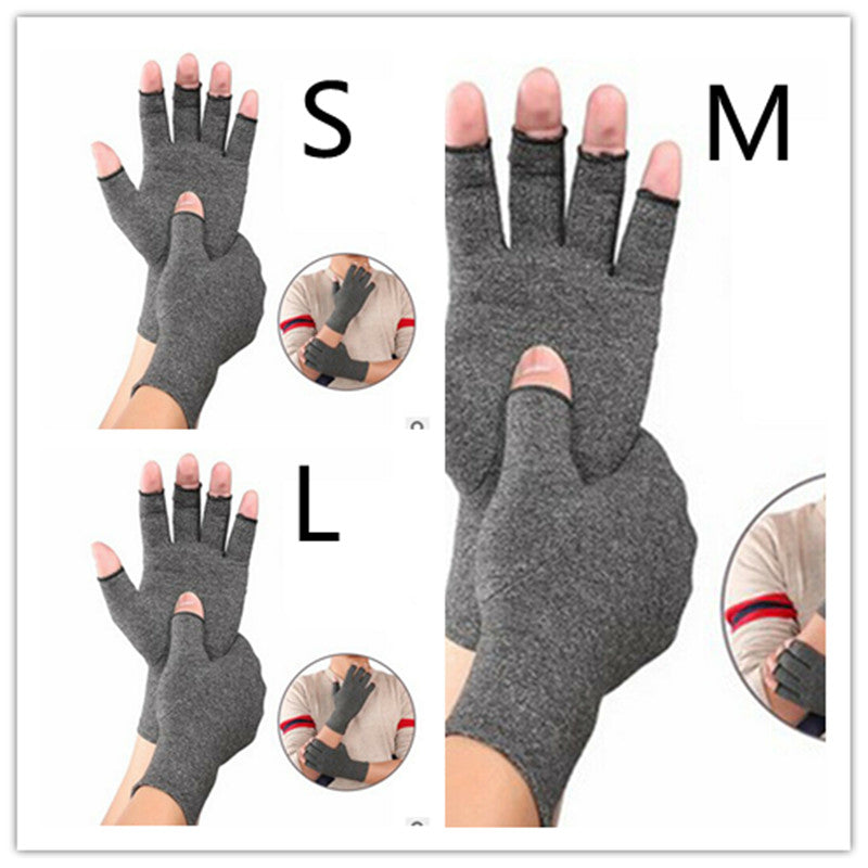 Non-Slip Breathable Health Care Nursing Half-Finger Gloves For Arthritis