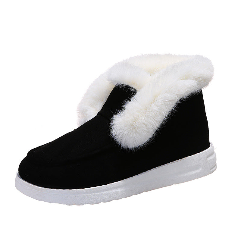 Plush Fur Ankle Winter Snow Boots for Women