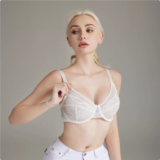 Full-Coverage Bust-Decreasing Lace Bra