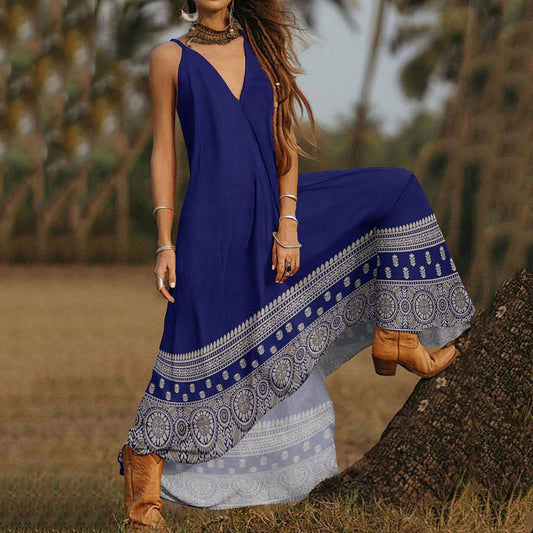 Holiday-Style Printed Dress