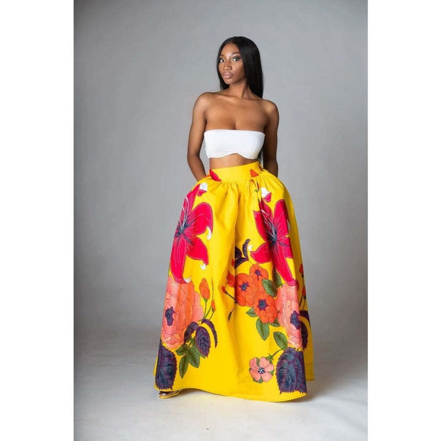 Floral Holiday Maxi Skirt