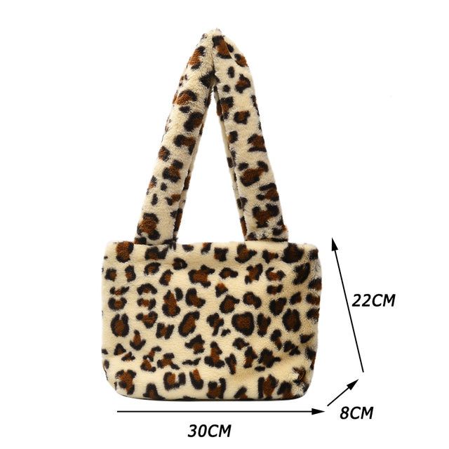 Portable Plush Handbag For Women