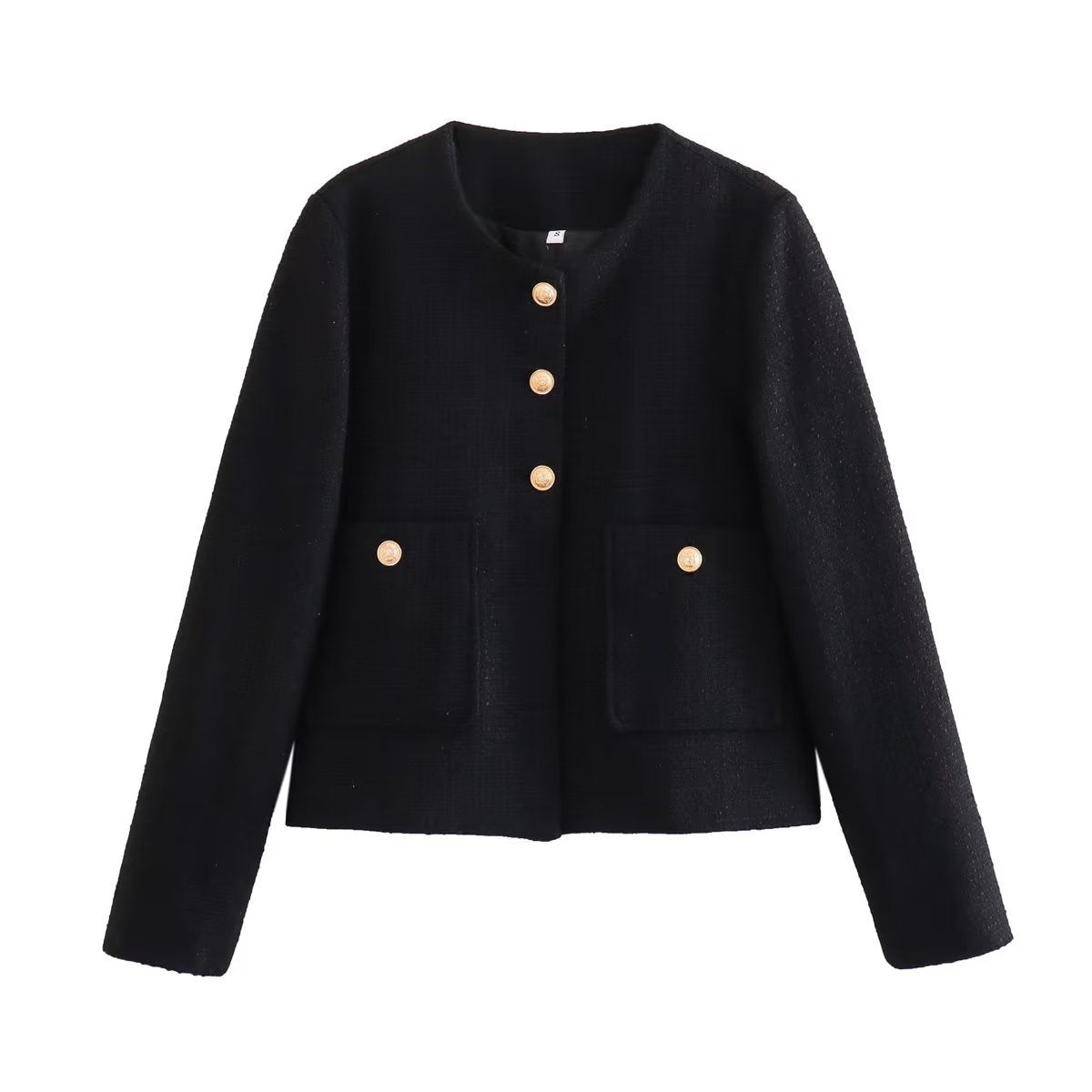 Solid Color Texture Casual Classic Style Jacket Women
