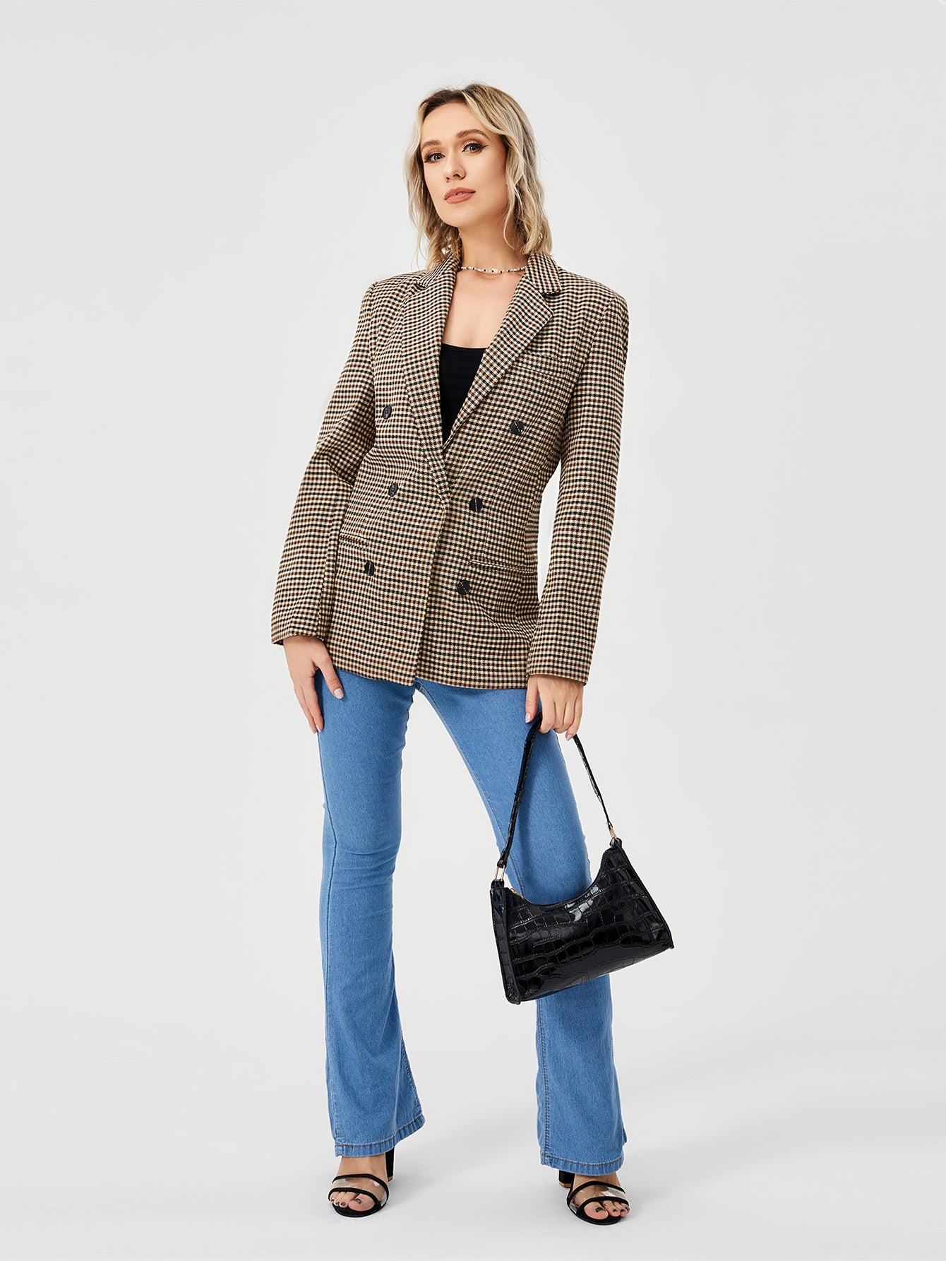 Blazer Jacket -  Long-Sleeve Work/0ffice Coat For Women