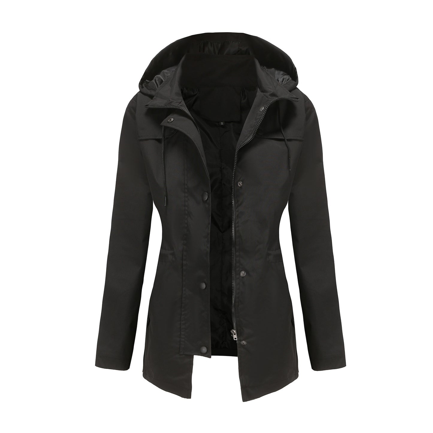 Women's Mid-Length Hooded Coat