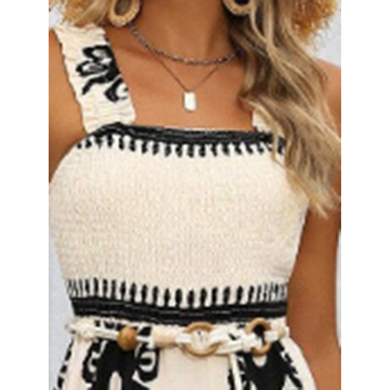 Boho Wide-Leg Jumpsuit With Pockets - US Only