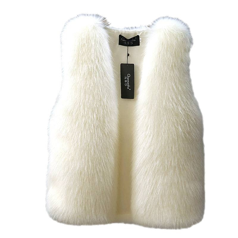 Imitation Fox Fur Waistcoat Vest