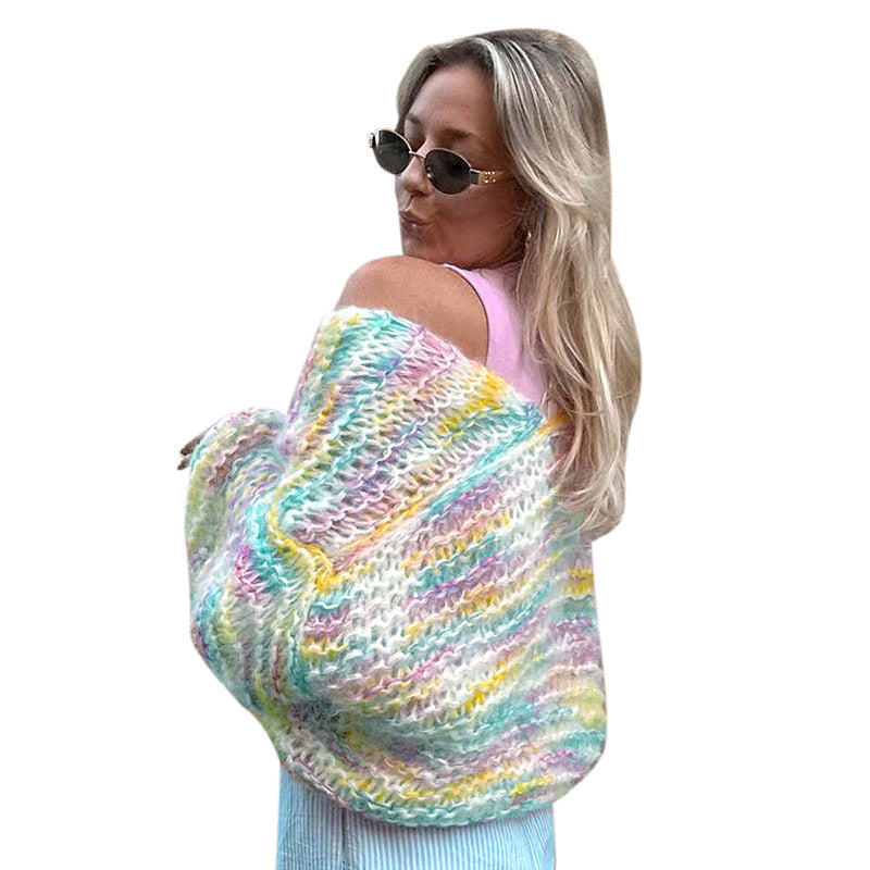 Gentle Rainbow Colourful Wool Fashion Sweater