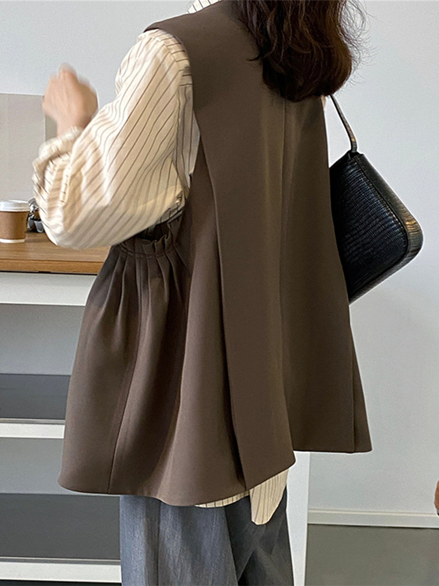Temperament Loose Casual Suit Vest Jacket Women