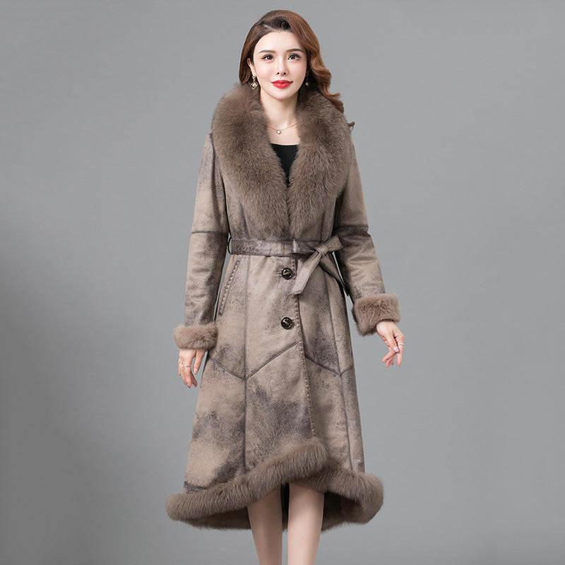 Real Fur Thickened Coat