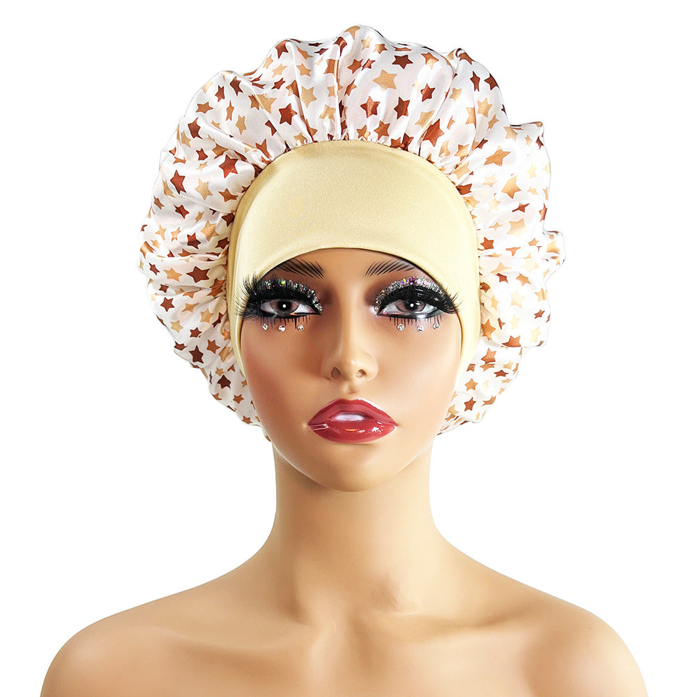 Satin Printing Beauty Shower/Night Cap