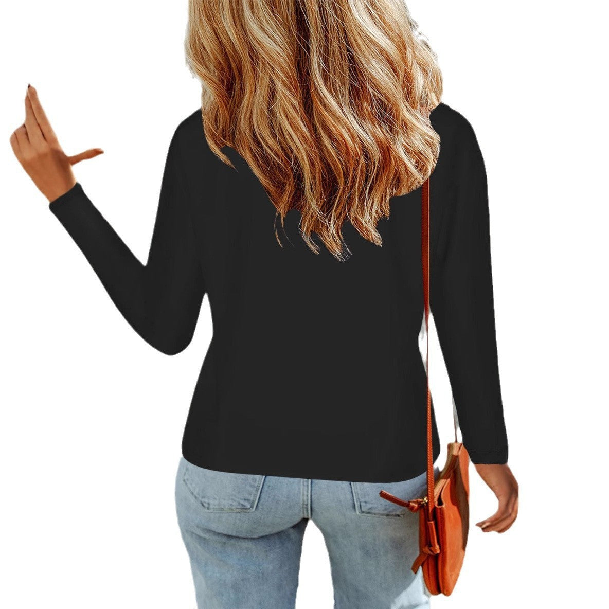Women's V-Neck Pocket Long-Sleeve Top