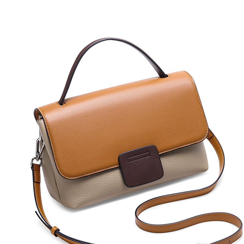 Contrasting Leather Handbag