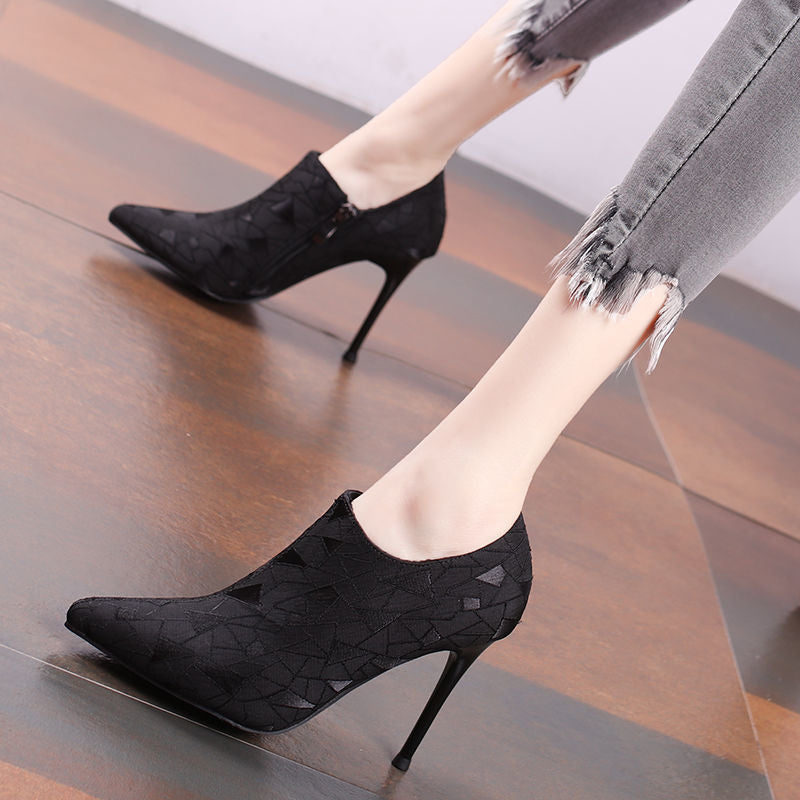 Wedge-Heel Pointed Shoes For Women