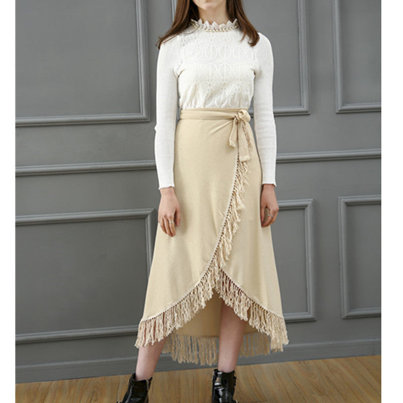 Fringed Hip Skirt For Women